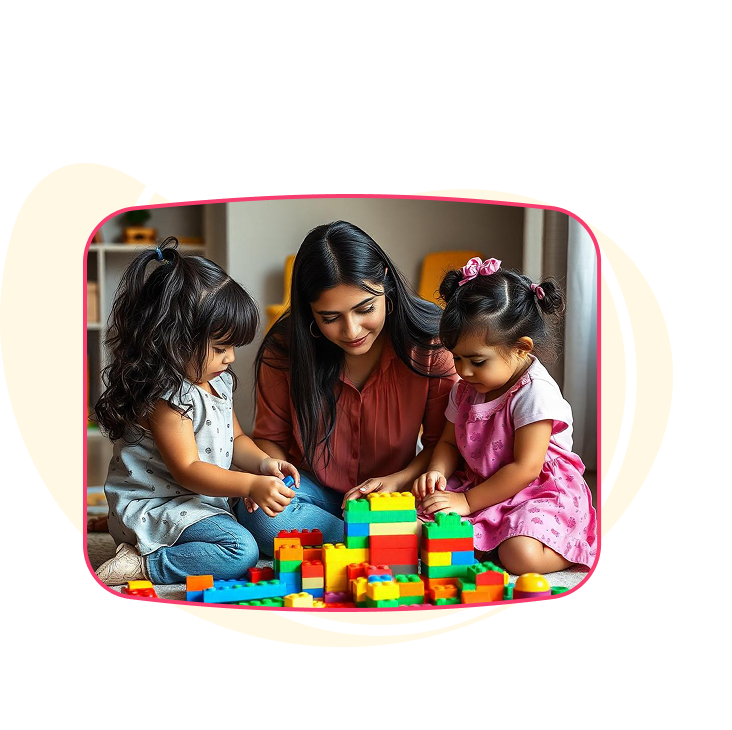 Teachers with children